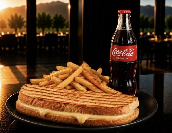 KAŞARLI TOST MENÜ ( kola - patates kızartması )